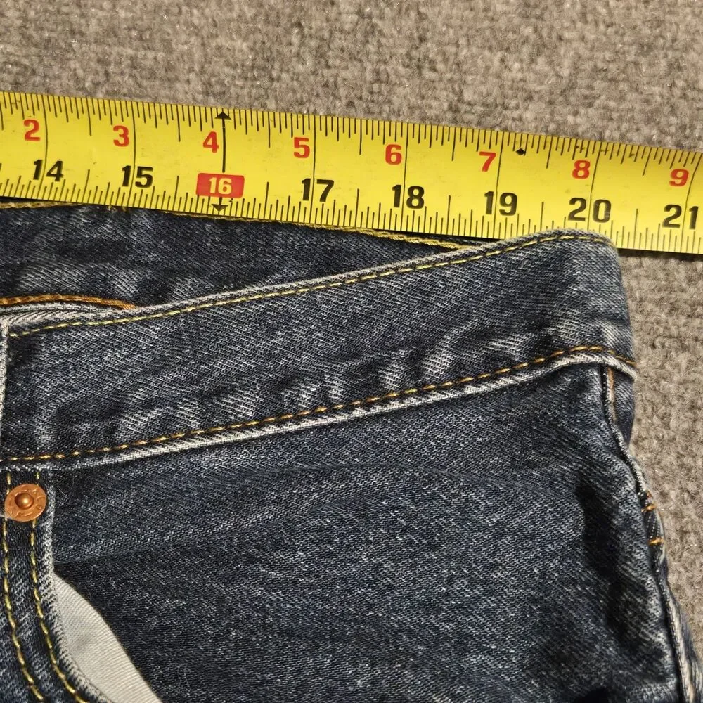 Levis Denim Jeans 550 Mens Size 42x29 Blue Dark Wash Slight Taper EUC Casual